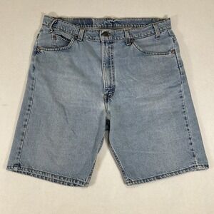 Vintage Levi's 505 Jean Shorts Jorts Mens 38 Regular‎ Fit Blue Denim 2001 Y2K